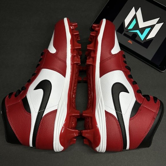 Nike Air Jordan 1 Alpha Menace Mid Chicago Football Cleats Men’s FJ6805-106 main image 11
